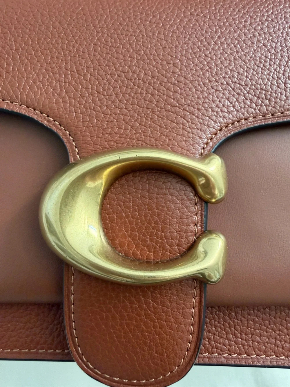Authentic coach tabby brass/pecan shoulder bag